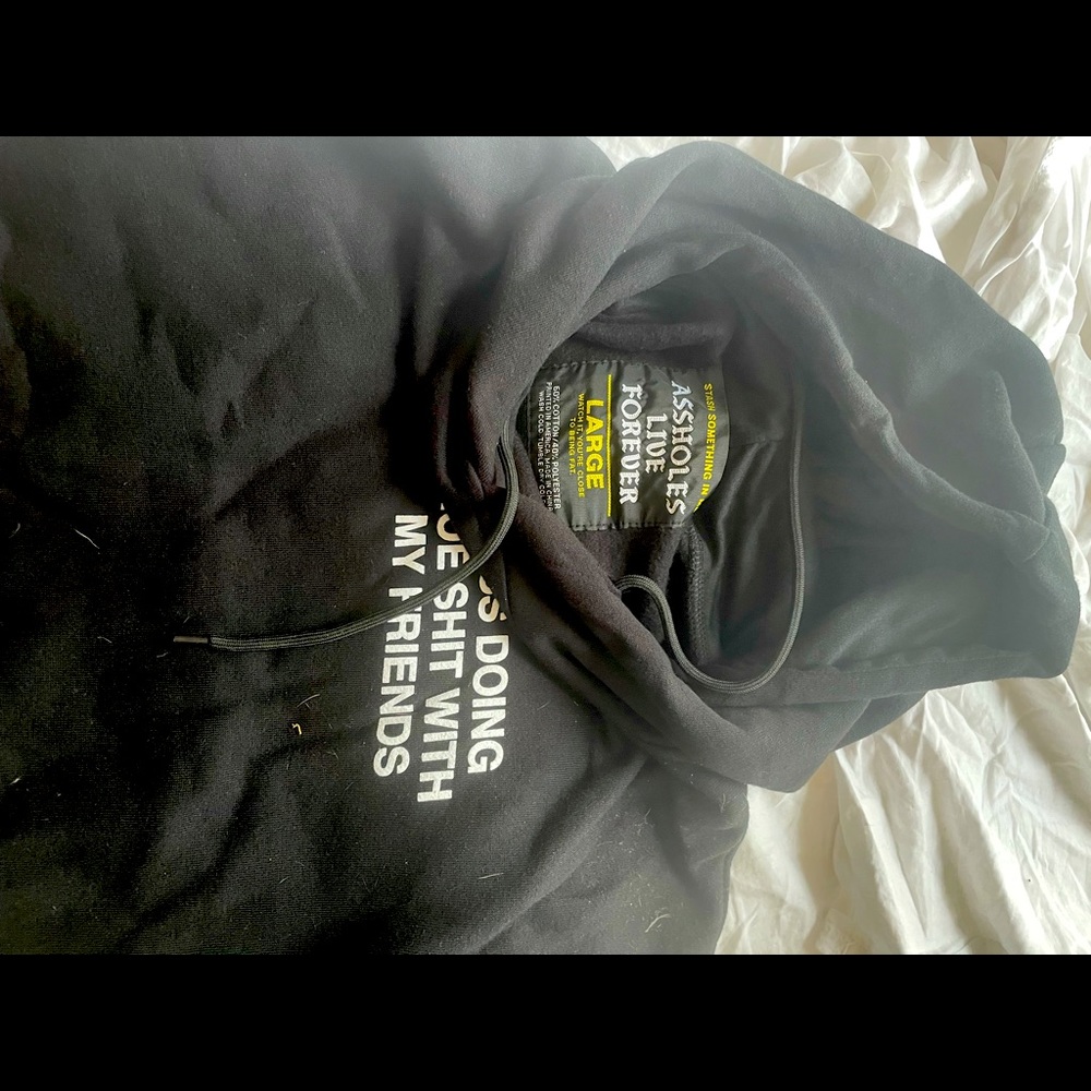 Assholes live forever large “I miss doing hoe shit with my friends” hoodie